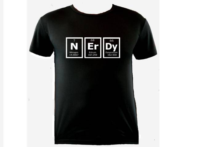 Geeks gifts Nerdy periodic table moisture wicking polyester t-shirt