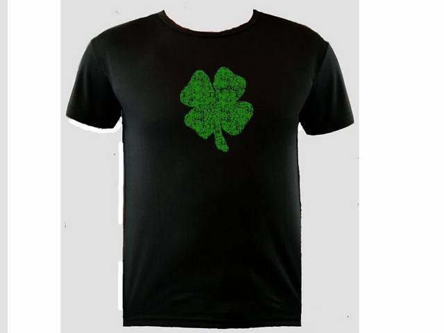 4 leaf Irish lucky clover moisture wicking training tshirt