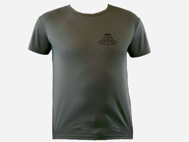 HALO military free fall sleeveless polyester t-shirt 2
