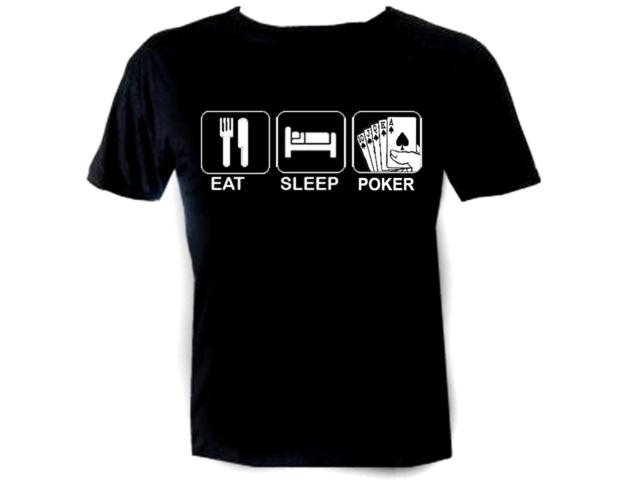 Eat Sleep Poker cool gambler custom made graphic t-shirt