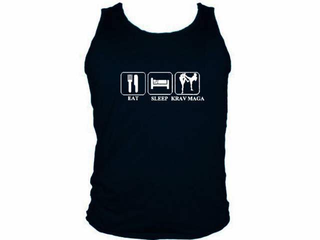 Eat Sleep Krav maga muscle tank top
