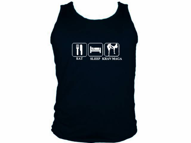 Eat Sleep Krav maga muscle tank top