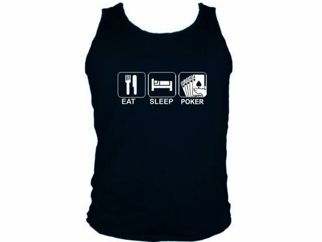 Eat Sleep Poker gambler customized graphic tank top