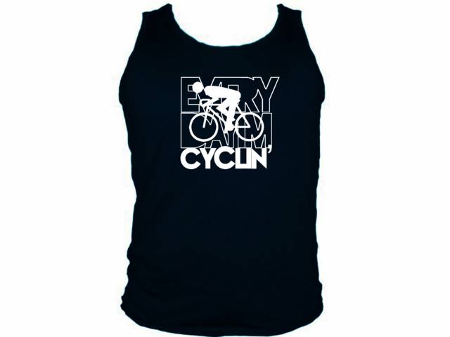 Everyday I'm cycling funny parody bicycle tank top