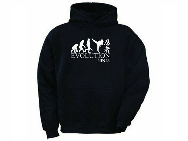 Evolution of Ninja funny evolve hooded  sweatshirt