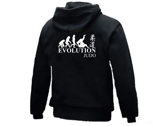 Evolution Judo w Kanji writing pullover sweat hoodie