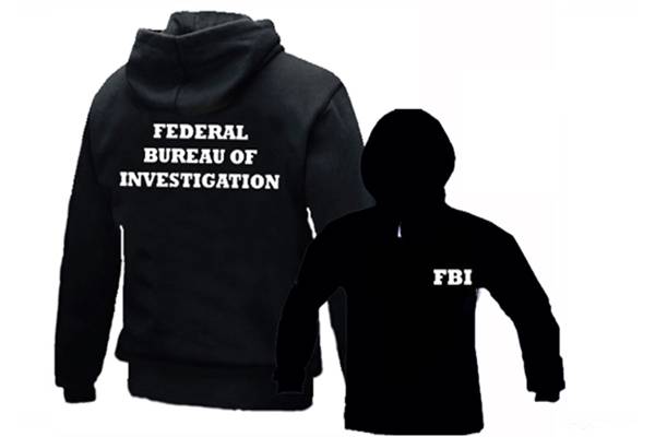 FBI Federal Bureau of Investigation custom made sweat hoodie