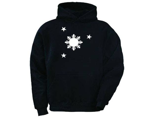 Filipino flag sun hooded sweatshirt