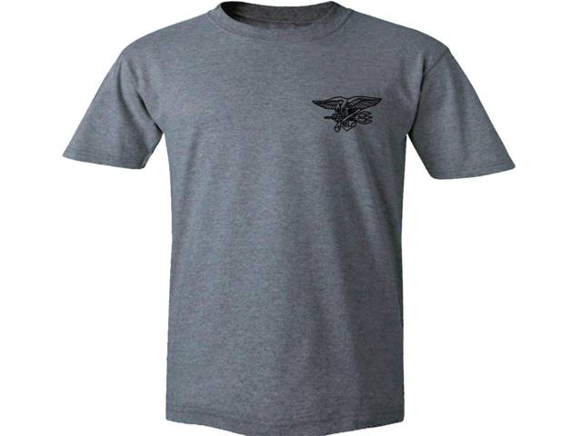 US army navy seals emblem military gray t-shirt 2