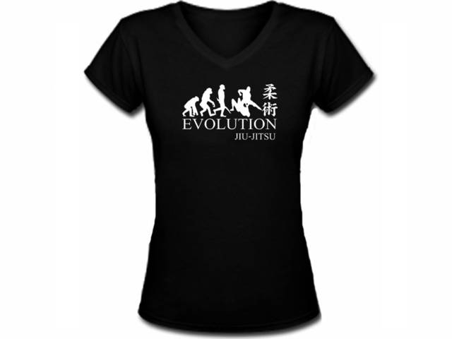 jiu jitsu evolution t-shirt - v neck women or junior sizes