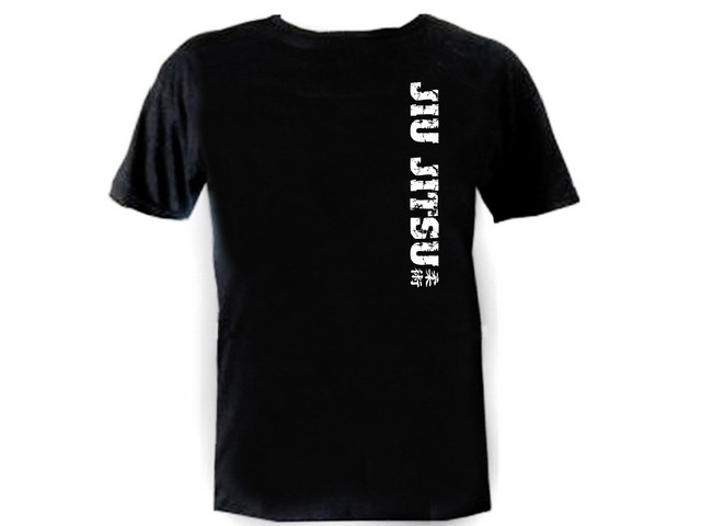 Jiu jitsu jujitsu distressed vertical print t-shirt