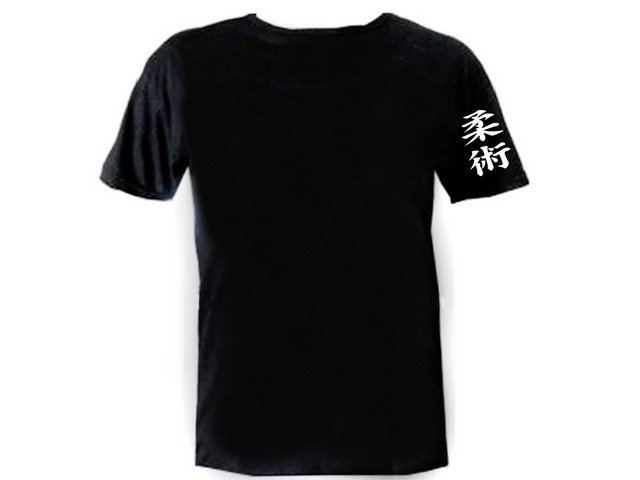 Jiu jitsu jujitsu kanji writing sleeve print t shirt