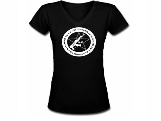 Kalashnikov AK-47 Russian Soviet gun women t-shirt