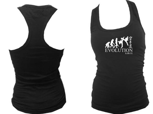 Evolution Karate women junior black fit-t tank top S/M