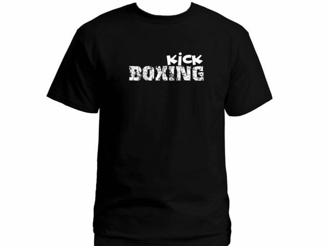 Kickboxing distressed print customized t-shirt