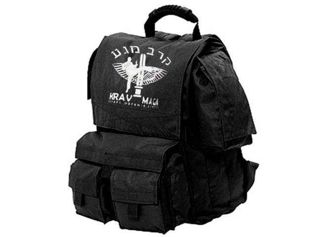 Krav Maga backpack - Embroidered black bag