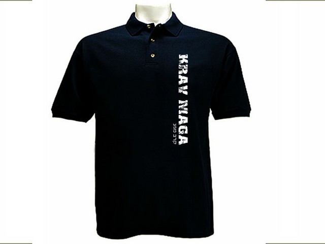 Krav maga distress look polo style t-shirt