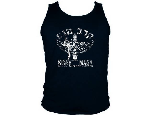 Krav maga grunge look muscle tank top t-shirt