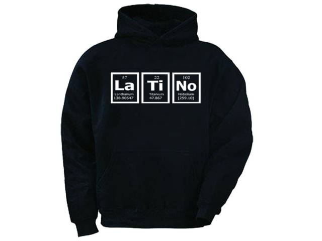 Gifts for Geeks Latino - table of elements pullover hoodie