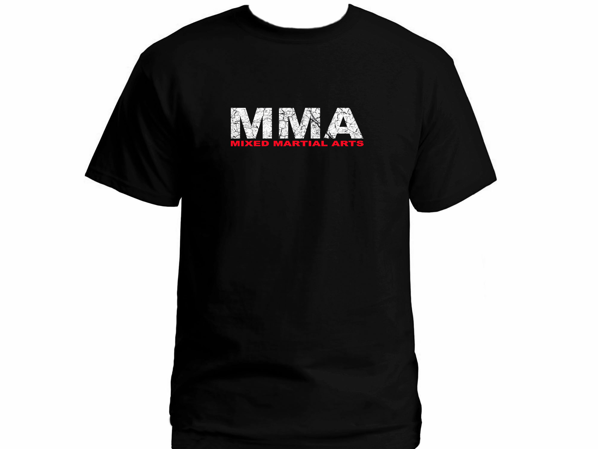 MMA mixed martial arts distressed look t-shirt