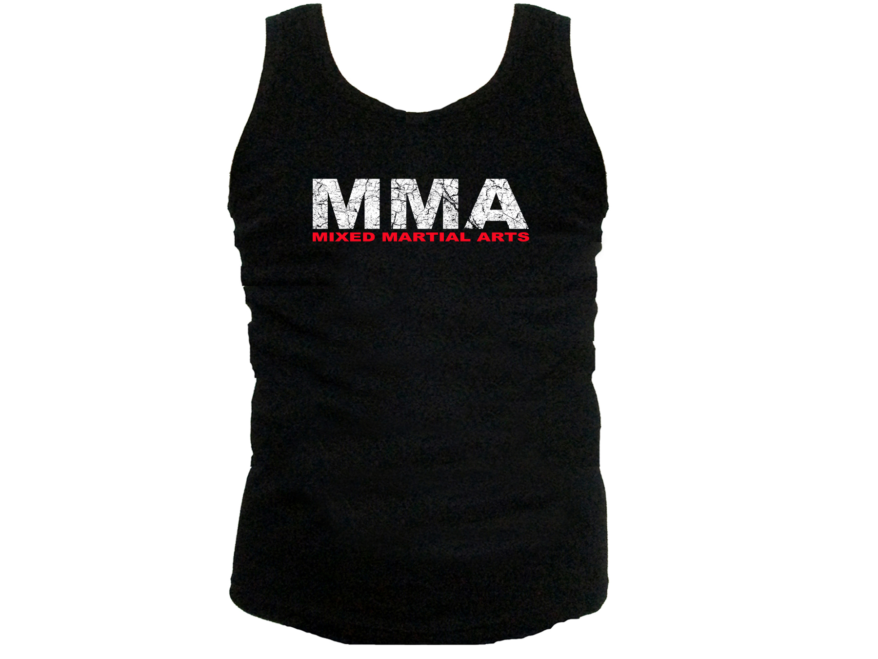 MMA mixed martial arts distressed look gym tank top