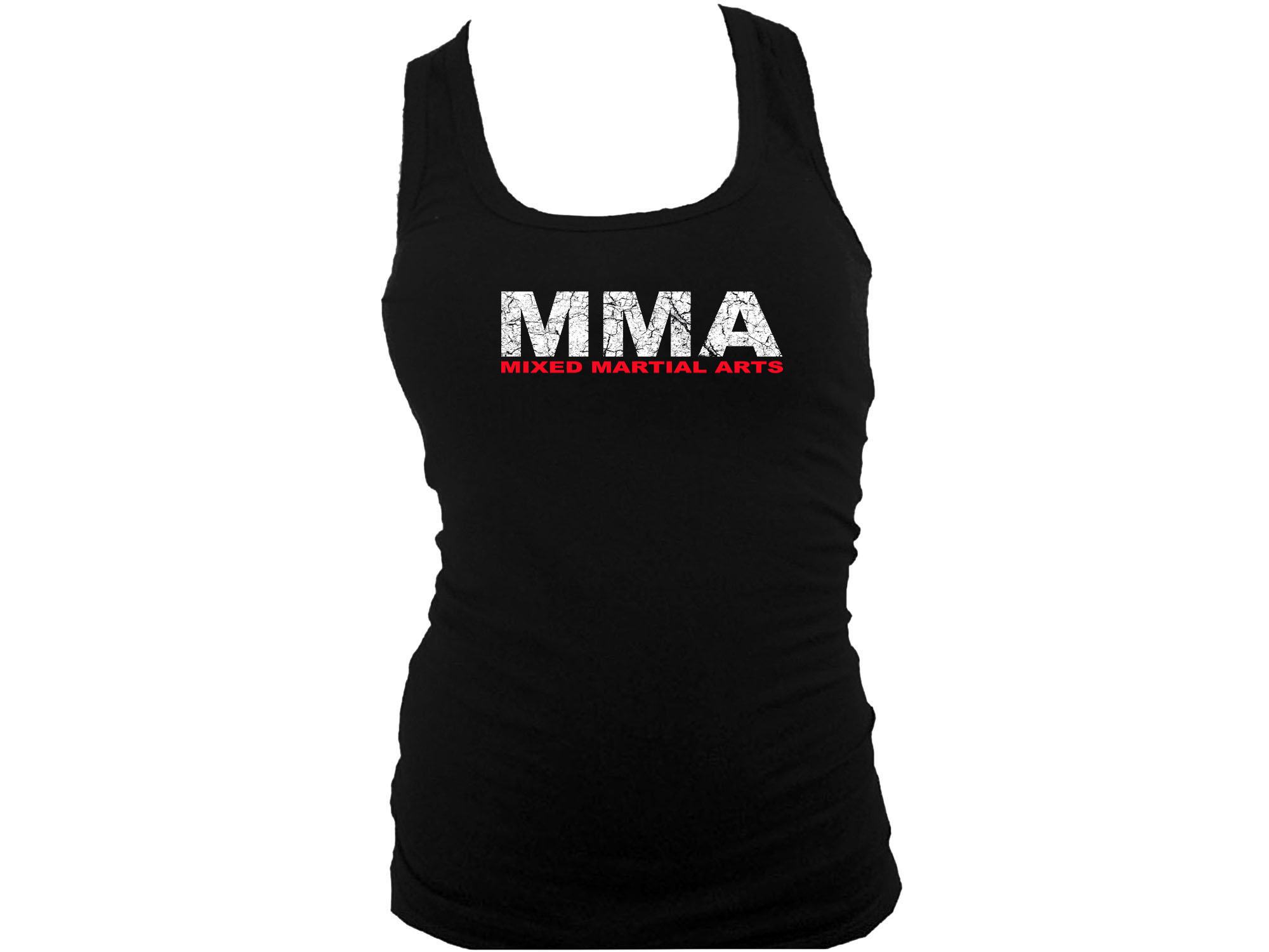 MMA mixed martial arts black women junior tank top S/M