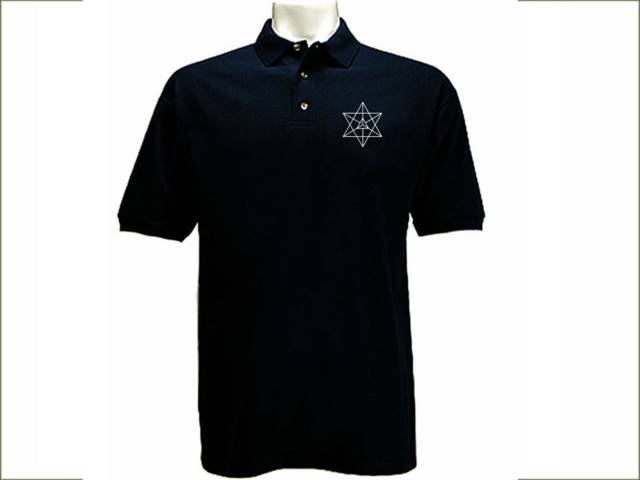 Sacred geometry - merkaba merkabah merkava polo style t-shirt