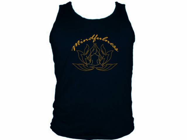 Mindfulness yoga meditation wear mens muscle tank shirt