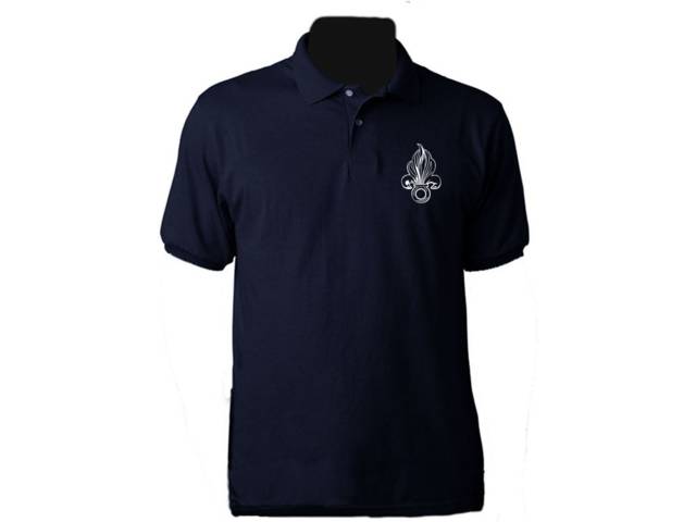 French foreign legion fleur de lis moisture wicking polo style t-shirt