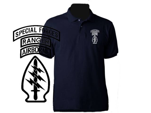 US rangers airborne moisture wick polo style shirt