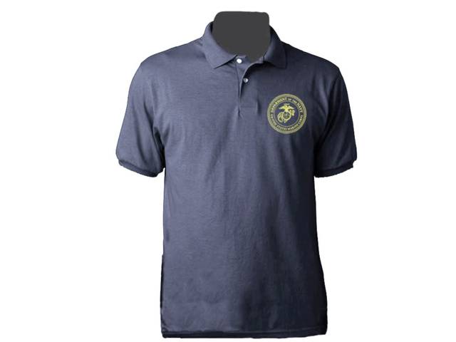 US Marines moisture wicking grey graphite polo t-shirt