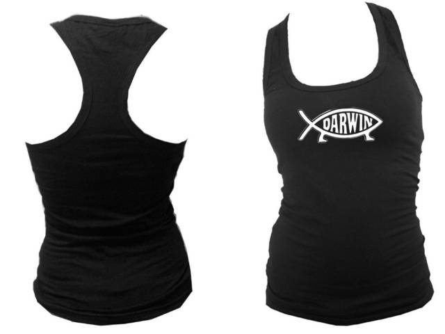 Darwin fish-evolve fish evolution women tank top