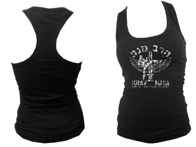 Krav maga women distressed look customized  tank top