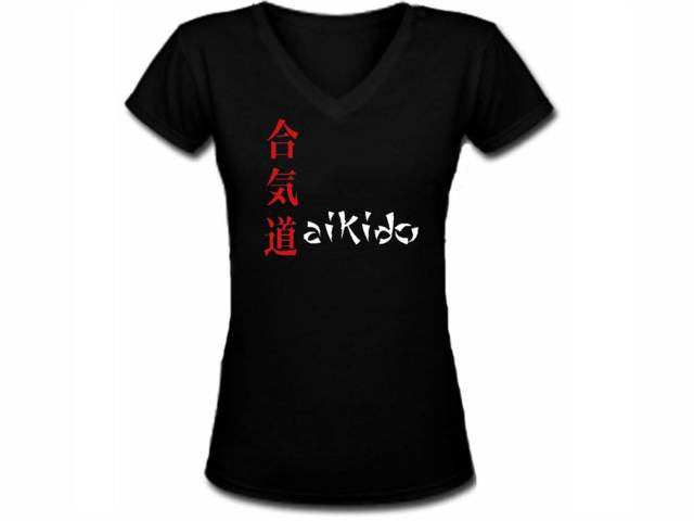 Aikido ai ki do japanese martial arts v neck t shirt