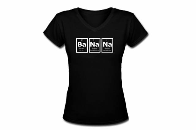 Banana -mendeleev periodic table of elements women t shirt