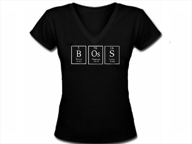 Boss - periodic table woman/girls black tshirt