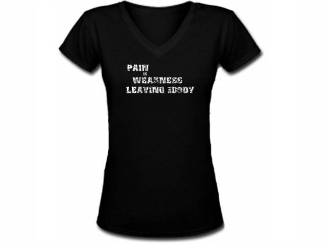 Pain is weakness leaving the body Marines slogan women top