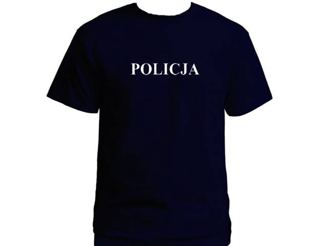 Policja polish police polska navy blue t-shirt