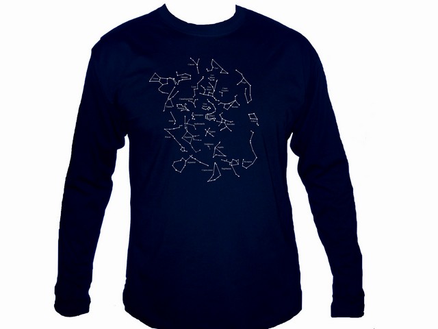 Constellation astrology horoscope zodiac sleeved t-shirt