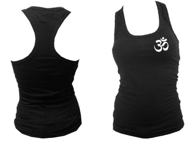Ohm ahm aum yoga cloth women/girls tank top