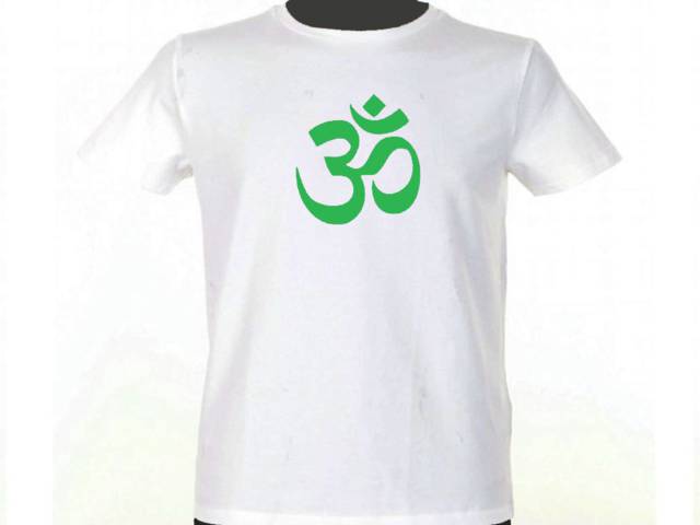 Yoga symbolism Ohm white t-shirt