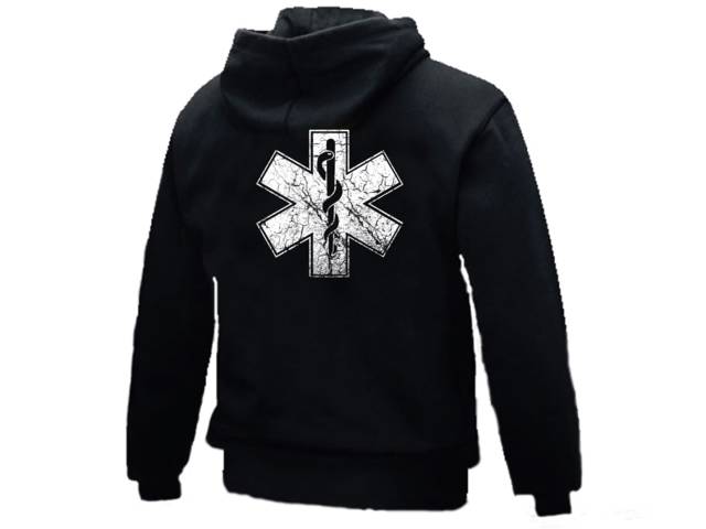 Paramedic symbol distressed look medic customized hoodie