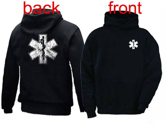 Paramedic symbol distressed look medic customized hoodie 2