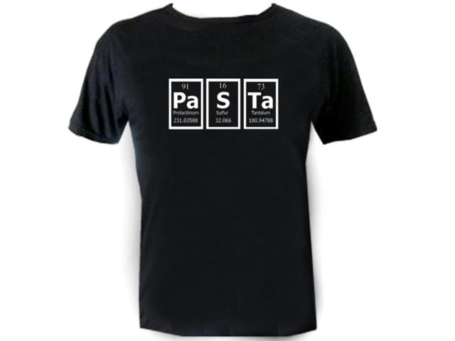 Pasta periodic table of elements nerdy food funny t shirt