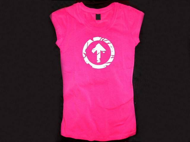 Above the influence anti drugs woman/girls pink t-shirt