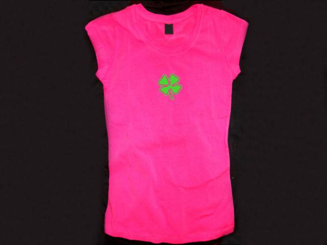 4 leaf clover irish lucky shamrock woman top shirt