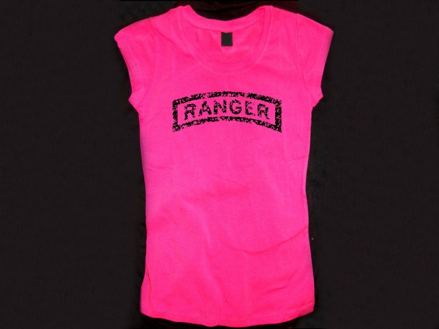 US elite unit commando rangers women/girls pink t shirt