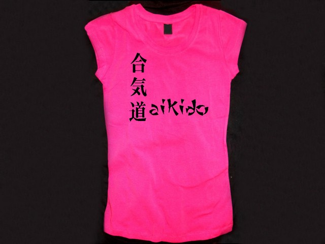 Aikido English/Japanese women pink t-shirt