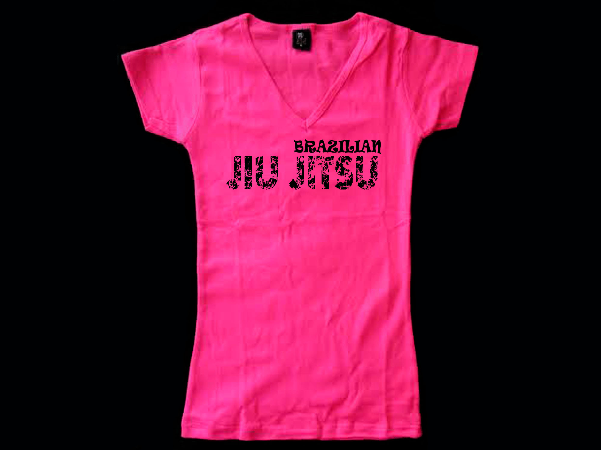 Brazilian jiu jitsu BJJ silk printed ladies/girls pink t-shirt