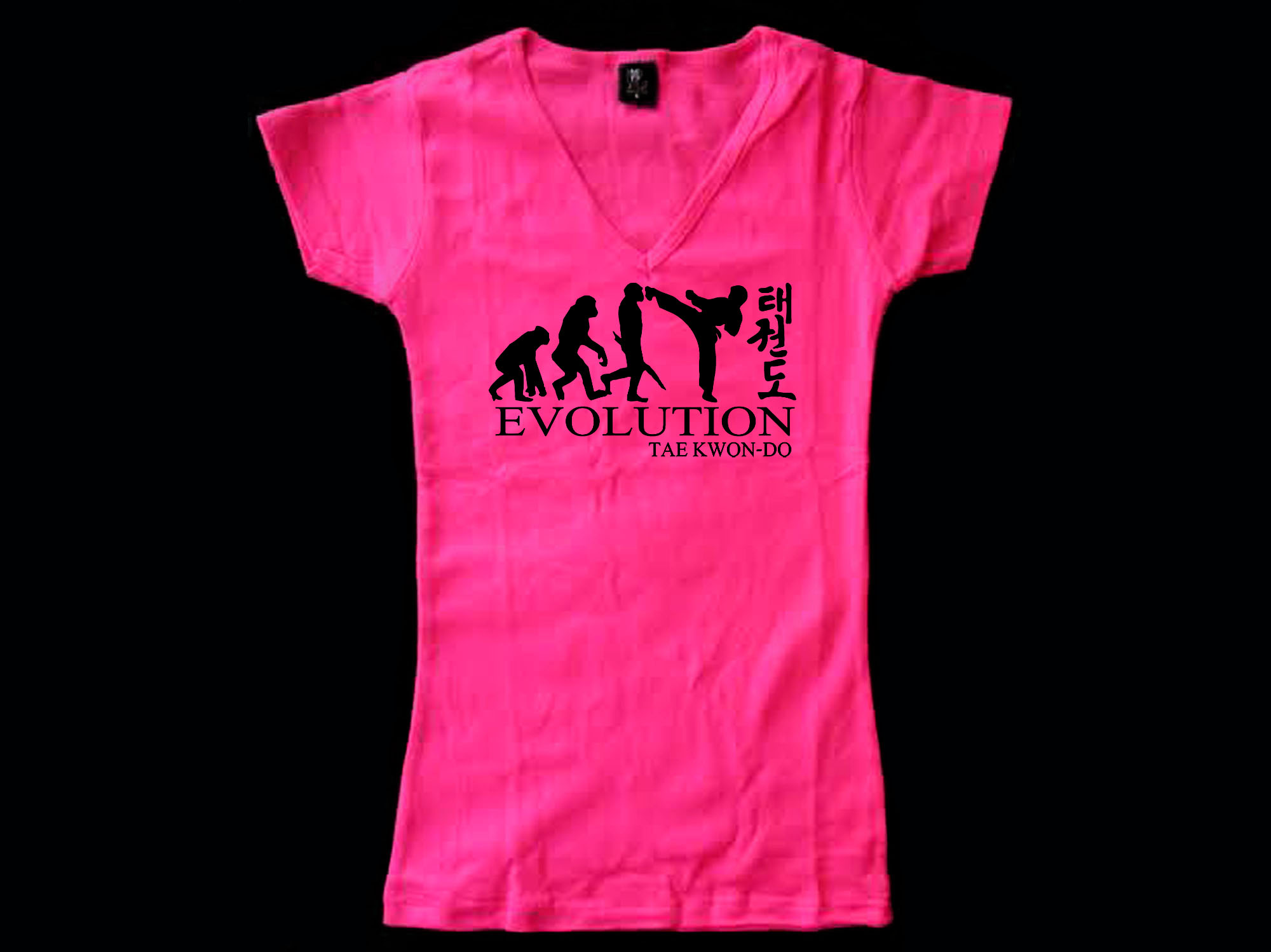 Taekwondo Evolution Tae kwon do MMA martial arts pink t-shirt